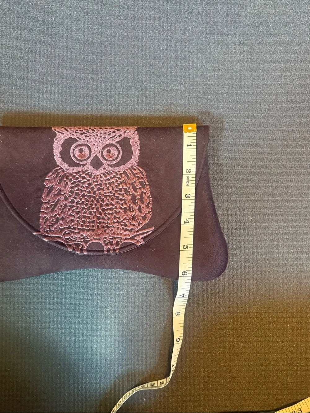 Women’s Violet Suede-felt Owl Clutch - Stylish Evening Bag